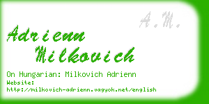 adrienn milkovich business card